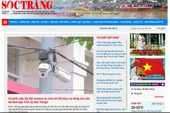 Báo Sóc Trăng viết bài “cứu cánh” cho lãnh đạo tỉnh: chủ trương lắp camera tại nhà riêng là đúng đắn?
